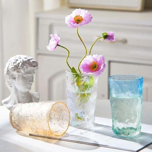 Northern Lights Cup Glass Decoration Plant Vase Nordic Colorful Style Cafe Living Room Decoration Glassware for Drinking Vase