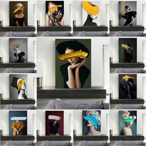 Modern Sexy Beauty Girls Canvas Painting Abstract Figure Lady Posters Prints Wall Pop Art Picture Living Room Home Decor Cuadros