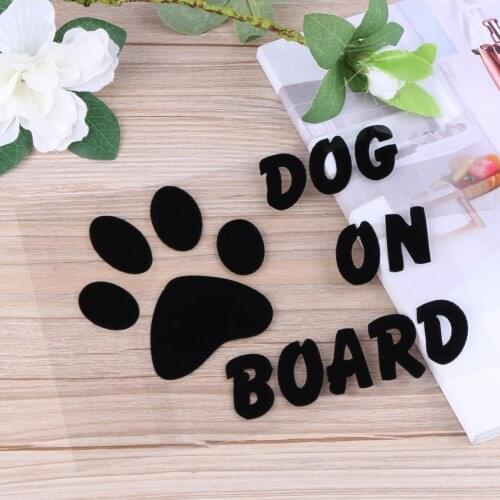 1PC Baby Pet Dog on Board Car Ctyling Stylish Car Stickers Reflective Warning Sign Dacel Sticker Waterproof Window Decorations