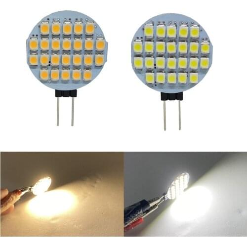 LED Lamp Bulb G4 5050 SMD 3W 12V DC Replace Halogen Lighting Lights Spotlight circle flat plate 12LED 24LED