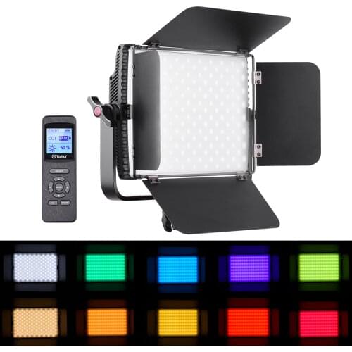 Tolifo GK-S60RGB 60W RGB LED Video Light 3200K-5600K Dimmable Photography Fill Light with 2.4G Wireless Remote Control Light Kit