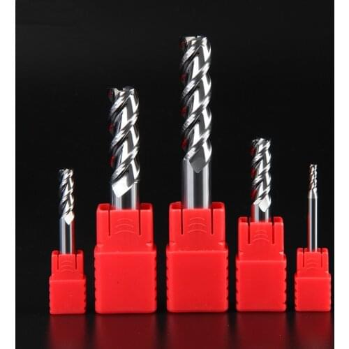 ZGT Aluminum End Mill HRC55 3 Flute Tungsten Steel Milling Cutter End Mill Carbide Metal Cutter For Aluminum Copper Processing