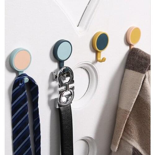 3Pcs Hook Multi-Function Contrast Color Wall Non-Marking Hook Rotary Hook Bathroom Strong Nail-Free Hook