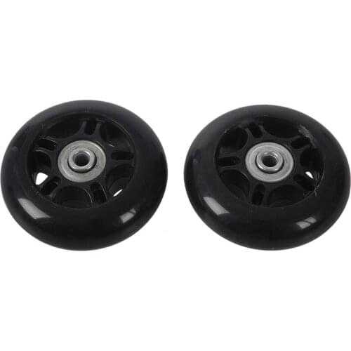 2set 64X18mm Luggage Suitcase / Inline Outdoor Skate Replacement Wheels Black