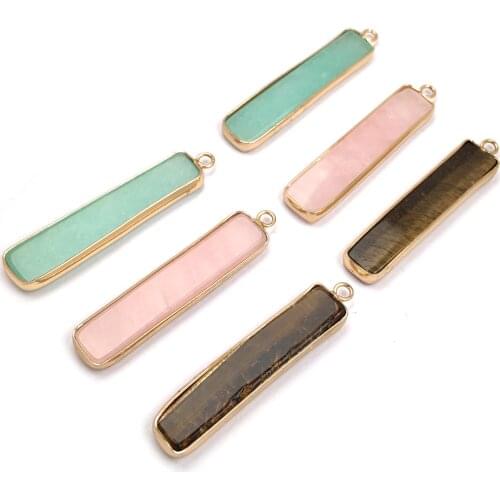 2020 Rectangle Crystal Jewelry Stone Pendants & Necklace Fashion Pendants for Jewelry Making Women Men Jewelry Gifts