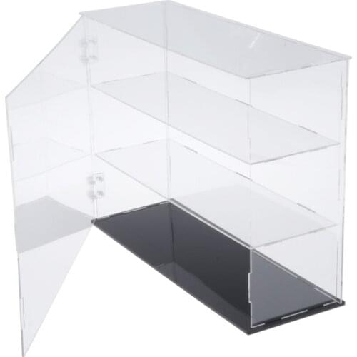 3-Layer Acrylic Display Case Stand Perfume Models Desk Dustproof Storage Box