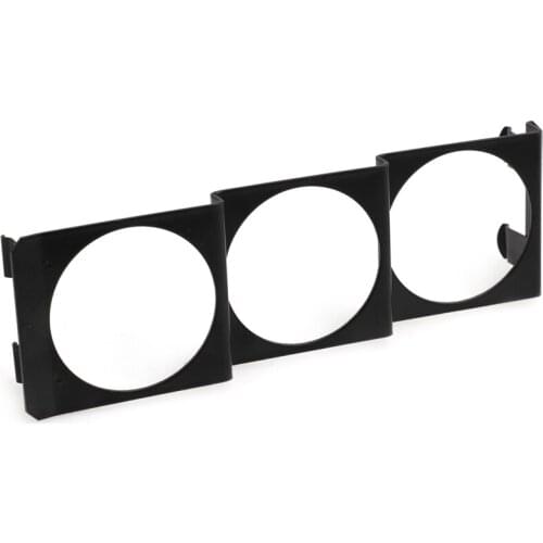 52mm 3 Hole Single DIN Radio Slot Pod Triple Gauge Meter Panel Mount Black