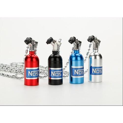 Alu. Alloy Xmas Gift Car Hanging Chain Backreview Mirror Pendant Cylinder Perfume Loading Car Ornament Car Cool Modification 1PC