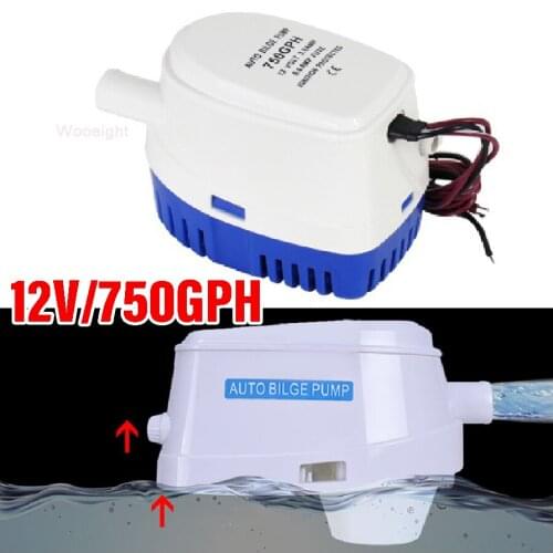 Wooeight Bilge Auto Water Pump Automatic Bilge Water Pump 12V 750GPH For Submersible Auto Pump With Float Switch Sea Boat Marine