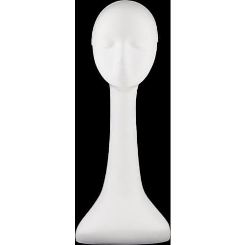 White Display Female Mannequin Head for Wigs, Hat and Headset, Abstract Style