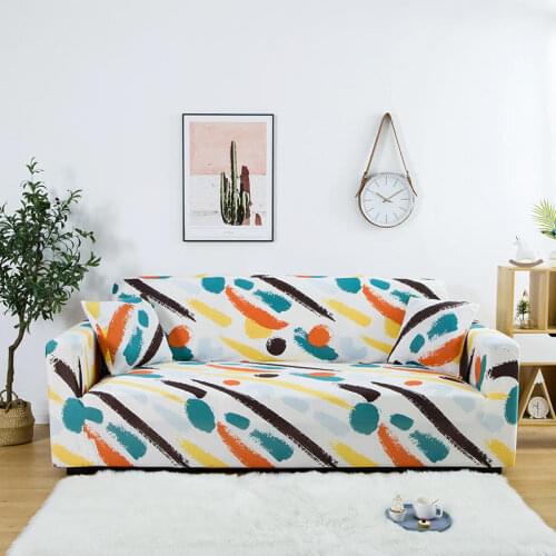 Geometry Art Print Sofa Cover Slipcovers Stretch Sofa Covers for Living Room Elastic Couch Chair Cover Sofa Towel 1-4-seater