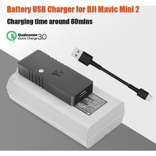 For DJI Mavic Mini 2 Battery USB Charger LED Indicator Portable Mini 2 Charger Charging Hub for Mavic Mini 2 Drone Accessories