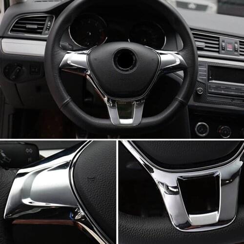 For Volkswagen Golf 7/7.5 Jetta Santana POLO Tiguan Touran 2015-2020 Car Steering Wheel Trim Cover Trim Decorate Frame