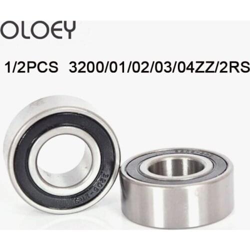 1/2pcs Double Row Ball Angular Contact Ball Bearings 3200 3201 3202 3203 3204 High Precision And Corrosion Resistance