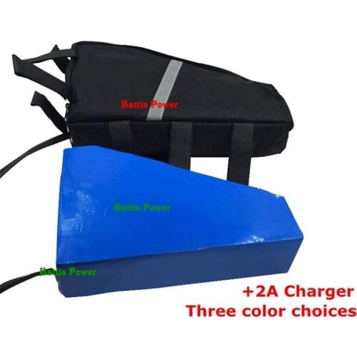 36v 8Ah 10Ah 15Ah 20Ah 48v 12Ah seat bag triangle battery li-ion for 250w 350w 500w motor scooter ebike bicycle +2A Charger