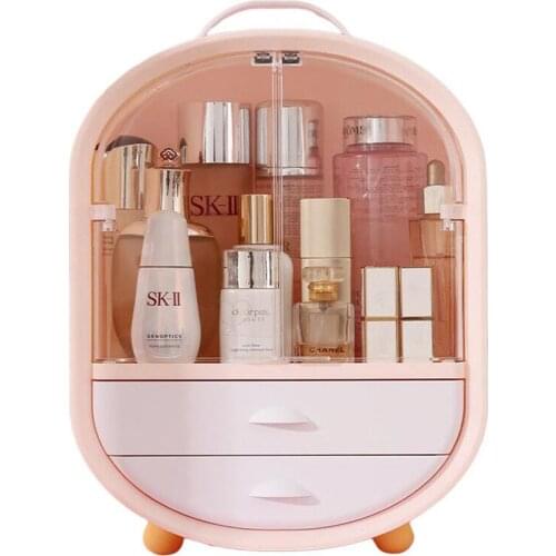 Ins Cosmetic Storage Box Desktop Dustproof Large-Capacity Multifunctional Dressing Table Makeup Storage Box