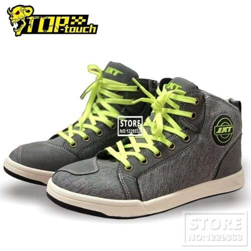 Wearable Motorcycle Boots Anti-Fall Motorcycle Shoes Casual Motocross Boots Protective Touring Riding Boots 4 Season Size 39-46