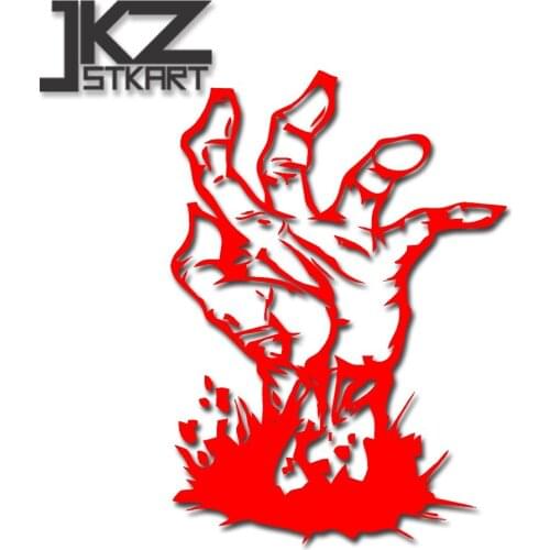 JKZ STKART Vinyl Die Cut Car Stickers Decals Zombie Hand 15 x 10.5 cm Motor Bike Laptop Helmet Decorated Stickers