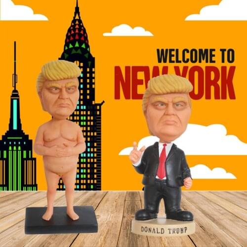 Donald Trump suit Bobblehead For Car Dashboard Toys Nodding Shaking Head Dolls Car Ornaments Home Car Decoration Interior