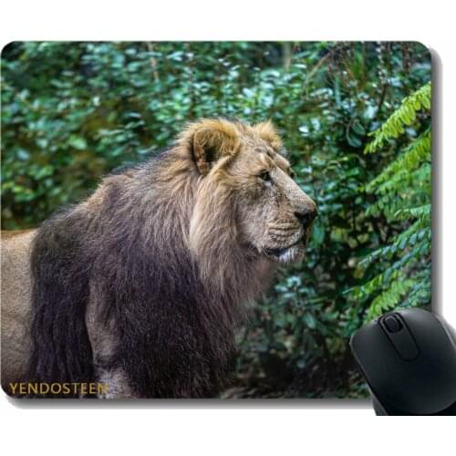 Mouse Pad With Locking Edge,Lion Predator Big Cat 193693 Mouse Pads