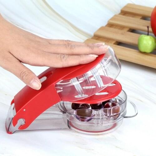 Creative Cherry Olive Stoner Core Seed Corer Pitter Fast Remover Durable Kitchen Gadget Accessories Anti-dust 6 Single Holes