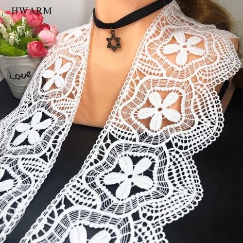 5yard Lace Fabric For Sewing Trim Dress Decoration Accessories Diy High Quality Water Soluble Milk Silk Embroidery Bar Code Wear