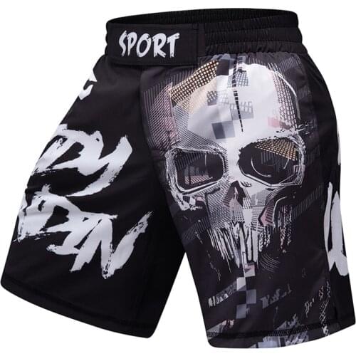 Summer New Design Mens Cartoons Printing Workout MMA Shorts Running Fitness Muay Thai Boxing Training Shorts Training Pants