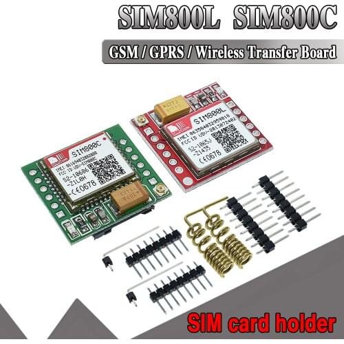 LIZAO Smallest SIM800L SIM800C GPRS GSM Module MicroSIM Card Core BOard Quad-band TTL Serial Port