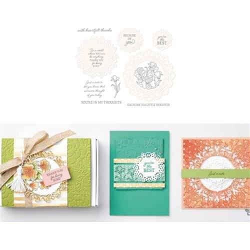 Flower Metal Cutting Dies and Stamps Decoration Letters for Scrapbooking Craft Stencil DIY Album Template Decor Model