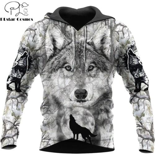 Wolf Hunting 3D All Over Printed Men Hoodie Unisex Deluxe Hoodies Zip Pullover Casual Jacket Tracksuit KJ388