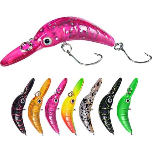 New 1Pcs Small Crankbait Fishing Lure 50mm 2.5g Wobblers Lifelike Swimbait Single Hooks Artificial Bait Tackle Bass
