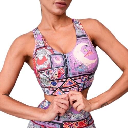 Summer new sports fitness underwear women beauty back cross yoga bra clothes sexy bra fast dry breathable gather shockproof