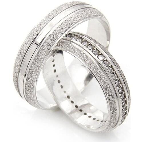 Couple Wedding Ring Sterling Silver 925 Woman And Man Luxury Jewelry Bands Fashion Engagement Anniversary Ancient Greek Model