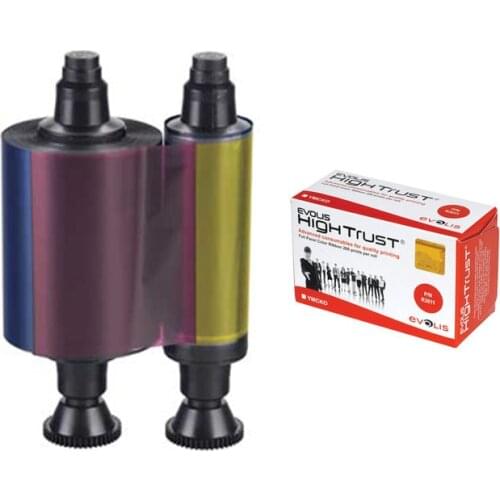 Evolis Original high trust YMCKO 200 prints R3011 full color ribbon for use with Pebble Dualys Securion id card printers