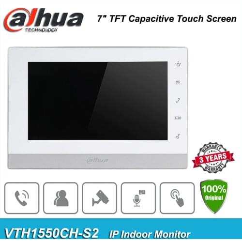 Original Dahua VTH1550CH-S2 Video Intercom Indoor Station 7" TFT Capacitive Touch Screen IP Indoor Monitor
