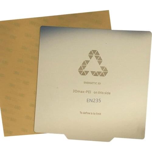 ENERGETIC New Upgrade Removal Spring Steel Sheet Pre-applied PEI+Magnetic Base 165/203/220/230/235/310mm for 3D Printer Hot Bed