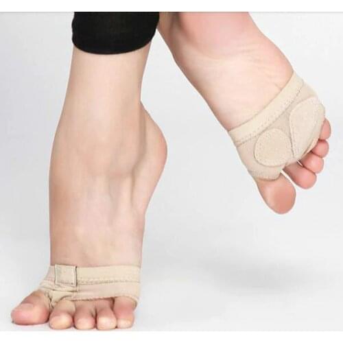 Professional Belly Ballet Dance Toe Practice Shoe Foot Thongs Half Sole Footundeez For Modern Dance Socks Sandal Step Gym Shoes