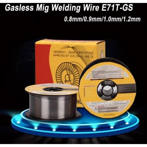 1kg 0.8/0.9/1.0/1.2mm Gasless Mig Welding Wire E71T-GS A5.20 Flux Cored Welding Wire without gas For Mig Welder Tool