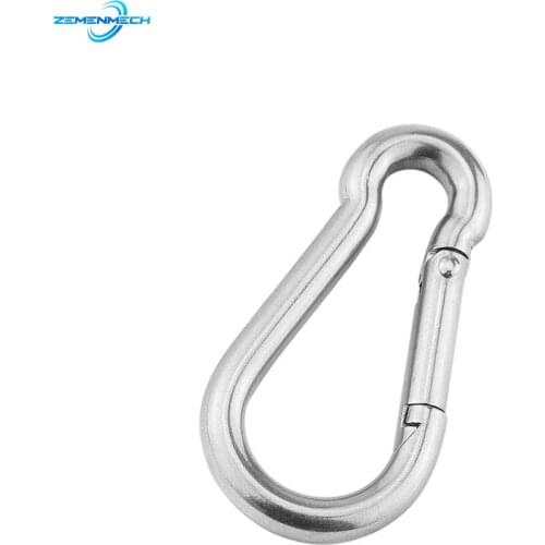 Stainless Steel Buckle 304 Multifunctional Spring Snap 5mm6mm8mm Carabiner Quick Link Ring Hook Snap Shackle Chain Fastener Hook