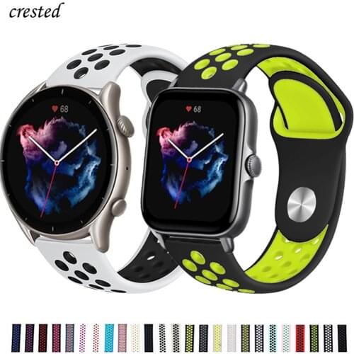 Bracelet for Amazfit GTS/2/2e/GTS2 Mini/GTR 42mm/47mm/GTR2/2e/stratos 2/3 Silicone Sport Watch band Amazfit bip strap 20mm/22mm
