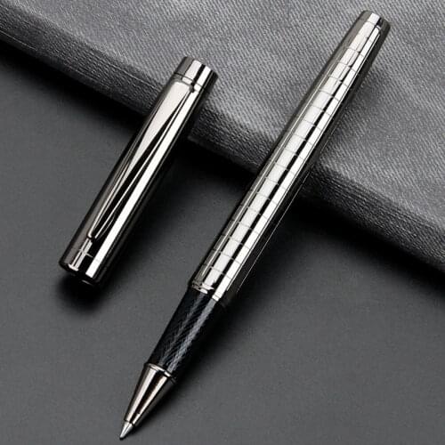 1.0mm silver metal novel Ballpoint pen learning office supplies school stationery gift luxury pen hotel business