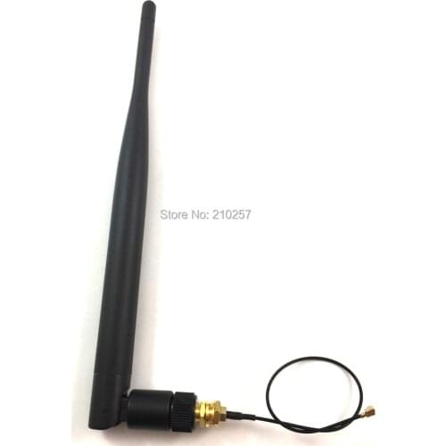 1pcs 2.4ghz Wifi Network Antenna 6dbi Omni With Sma Male Plug + Sma Female to u.fl Ipex RF Cable 1.13 15cm for Wieless Router