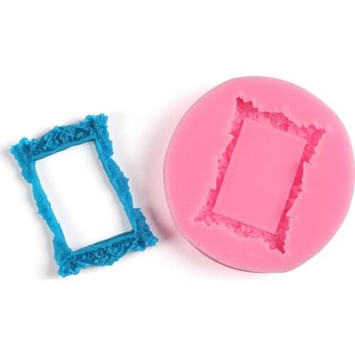 Retro Fashion Frame Shape Cake Decorating Tools Chocolate Mold Kitchen Baking DIY Fondant Silicone Mold