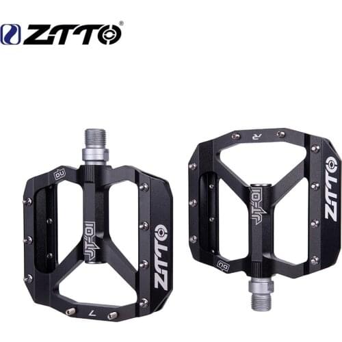 ZTTO MTB Bike Bearing Aluminum Alloy Flat Pedal Bicycle Good Grip Lightweight 9/16 Pedals big For Gravel bike Enduro Downhill