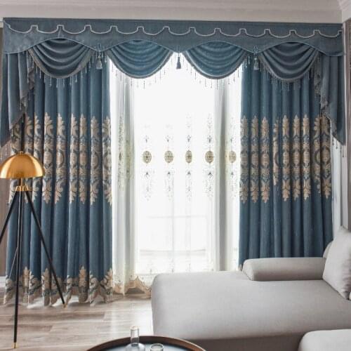 High-quality Velvet Embroidered Curtain for Bedroom European-style Curtains for Living Room Curtain Sheer Home Decoration Custom
