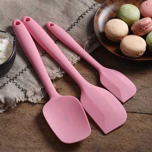 3Pcs Silicone Spatulas Scraper Heat Resistant Flexible Baking Cooking Utensils Non-Stick Cream Spatula Cake Kitchen Pastry Tools