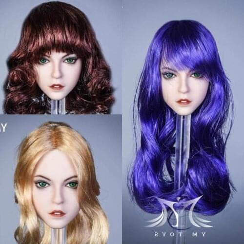 3 styles YMTOYS 1/6 YMT031 Europe Women Green Eyes Elegant Head Sculpt For DIY Action Figures Dolls