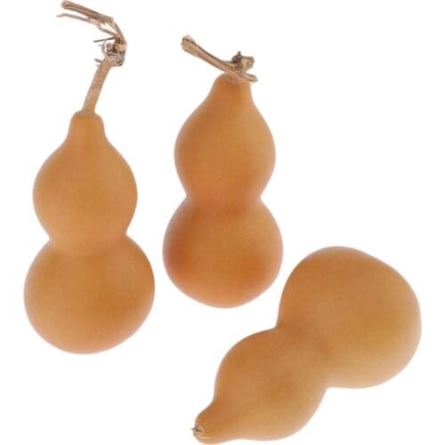 3x Calabash Gourd Chinese Natural Dried Decorati Decoration Iconic For Chinese Birthday Birth
