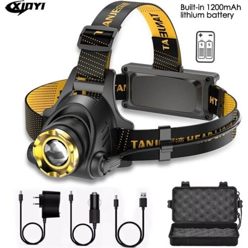 8000lumens Led Headlamp T6 Zoomable Headlight Head Torch Flashlight Head lamp by 18650 battery for Fishing Hunting Headlamps
