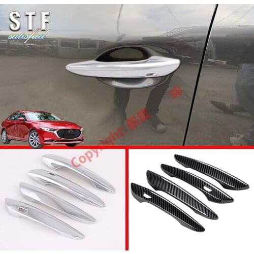 ABS Car Decoration Door Handle Cover Trim Molding With Smart Hole For Mazda 3 M3 Axela 2019 2020